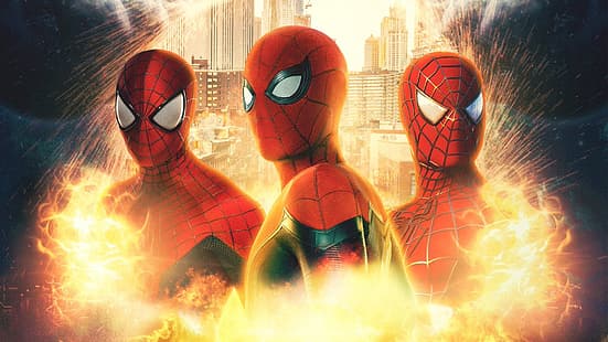 Spider-Man, Tobey Maguire, Andrew Garfield, Tom Holland, Fond d'écran HD HD wallpaper
