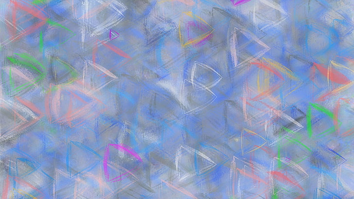 blau, dreieck, geometrie, muster, acrylfarbe, artikel, HD-Hintergrundbild