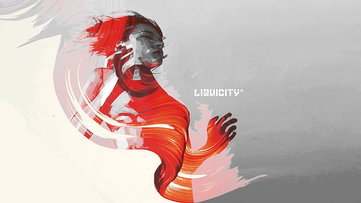 Liquicity, seni digital, wajah, wanita, karya seni, Wallpaper HD