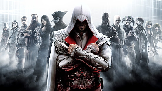 Assassins Creed, Assassins Creed II, Assassins Creed: Братство, видеоигры, HD обои HD wallpaper