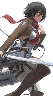 Mikasa Ackerman, Shingeki no Kyojin, Sfondo HD HD wallpaper