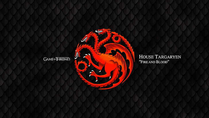 Game of Thrones-Haus-Targaryen-Logo, Game of Thrones, Haus-Targaryen, Siegel, HD-Hintergrundbild