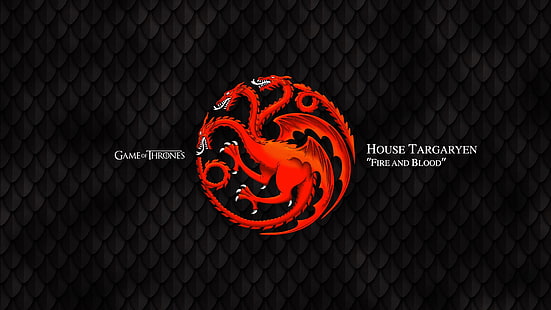 Game of Thrones House Targaryen-logotyp, Game of Thrones, House Targaryen, sigils, HD tapet HD wallpaper