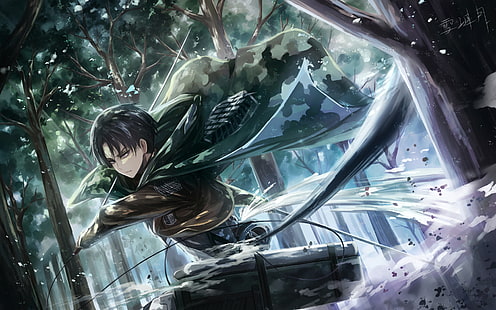 Anime, Attack On Titan, Levi Ackerman, Sfondo HD HD wallpaper
