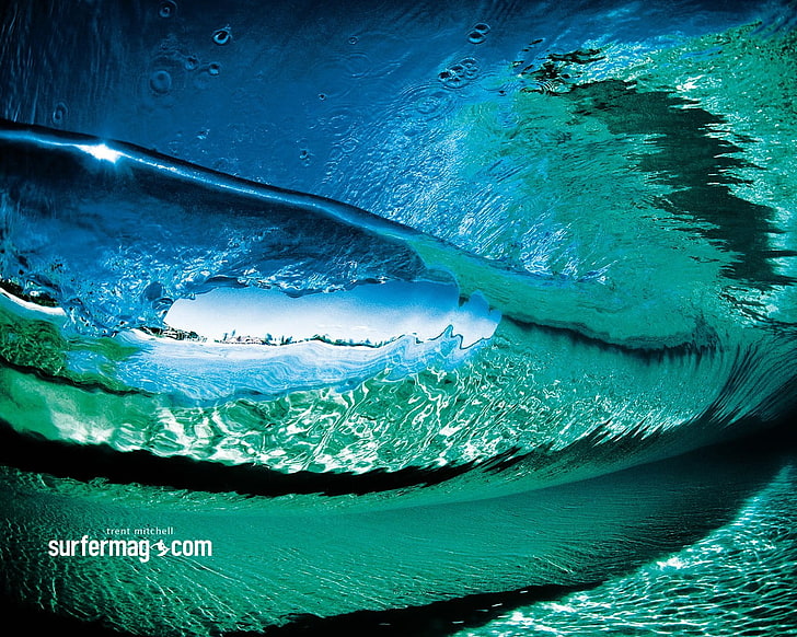 clear water wave, surfing, waves, sea, water, HD wallpaper