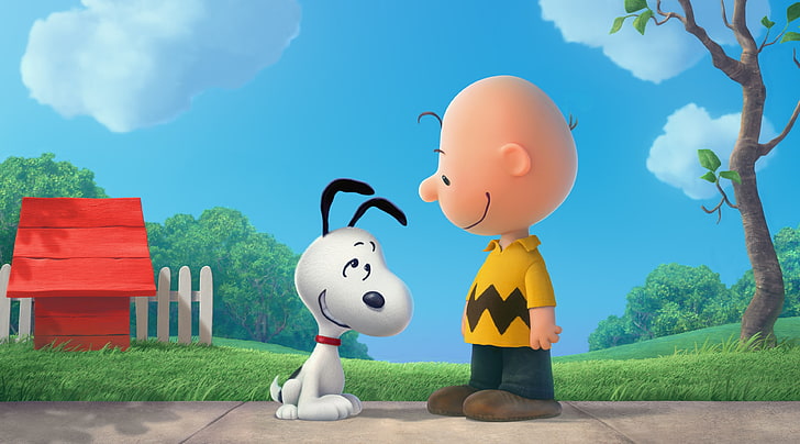 The Peanuts Movie, The Peanuts Movie Charlie Brown y Snoopy, Dibujos animados, Otros, Película, 2015, The Peanuts, Fondo de pantalla HD