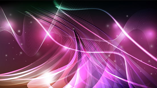 الوردي والأرجواني والبنفسجي والضوء والمؤثرات الخاصة والأرجواني والخط والرسومات، خلفية HD HD wallpaper