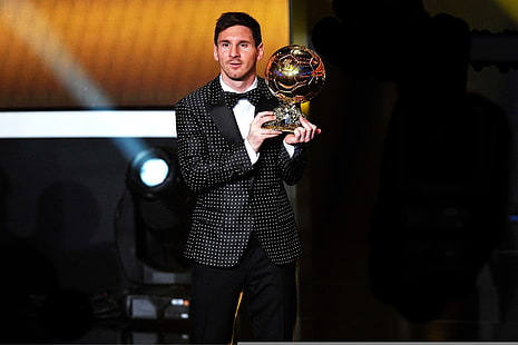 Lionel Messi, Sport, Star, Football, Lionel Messi, Player, FC Barcelona, Leo, Awards, ballon d'or 2012, HD wallpaper HD wallpaper