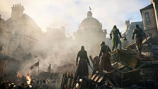 5k, PS4, gameplay, PC, 4k, game, city, screenshot, review, Xbox One, Assassin’s Creed: Unity, stealth action game, HD wallpaper HD wallpaper