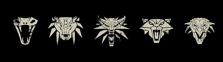Drei mit wilden Tieren bedruckte Textilien, The Witcher 3: Wild Hunt, Videospiele, HD-Hintergrundbild