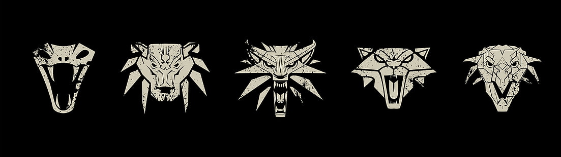 три диких животных с набивным рисунком, Ведьмак 3: Дикая Охота, видеоигры, HD обои HD wallpaper