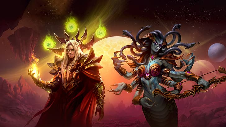 World of Warcraft : The Burning Crusade, Kael'thas Haut-Soleil, Lady Vashj, jeux vidéo, Fond d'écran HD