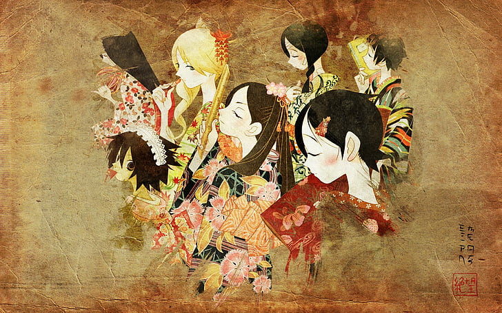 Anime, Sayonara, Zetsubou-Sensei, Abiru Kobushi, Chiri Kitsu, Kaere Kimura, Kafuka Fuura, Kiri Komori, Matoi Tsunetsuki, Tarou Sekiutsu, HD wallpaper