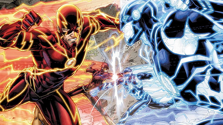 Flash and Zoom illustration, DC Comics, Flash, superhero, HD wallpaper