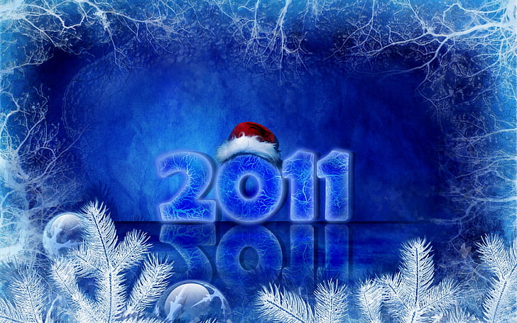 2011 Christmas New Year HD, new, christmas, 2011, celebrations, year, HD wallpaper