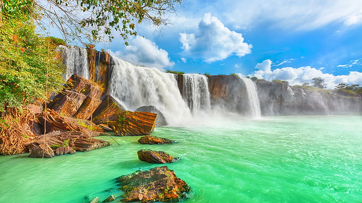 Cascada, 4k, fondo de pantalla de alta definición, Beautiful Dry Nur,  Vietnam, Fondo de pantalla HD | Wallpaperbetter