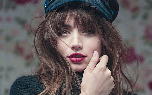 Ana de Armas, berambut cokelat, lipstik, wanita, Wallpaper HD HD wallpaper