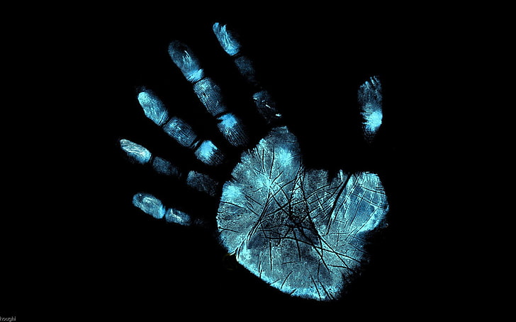 human fingerprint illustration, hand, fringe glyphs, fingerprint, HD wallpaper