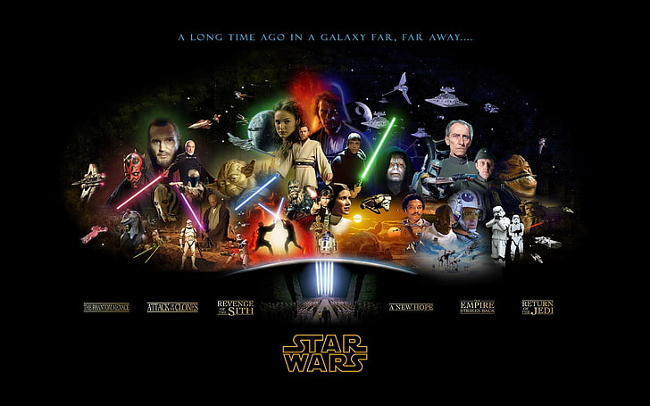 Affiche Star Wars, Star Wars, films, arrière-plan simple, Fond d'écran HD
