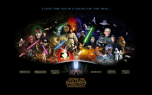 Cartel de Star Wars, Star Wars, películas, fondo simple, Fondo de pantalla HD HD wallpaper