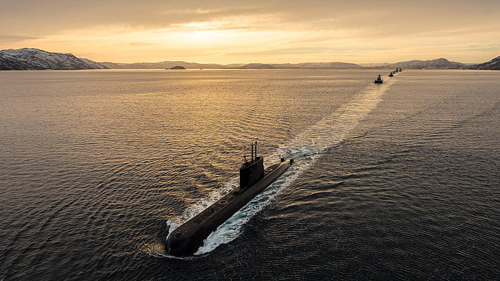 военни, подводници, флот, кралски норвежки флот, HD тапет