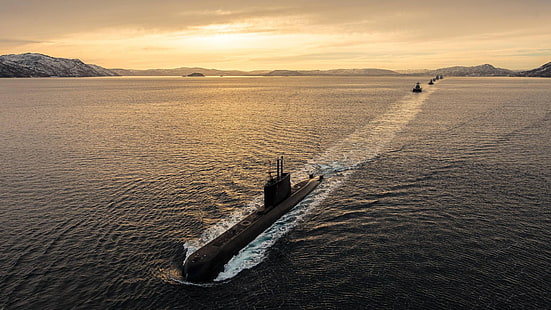 военный, подводный, военно-морской флот, Королевский флот Норвегии, HD обои HD wallpaper