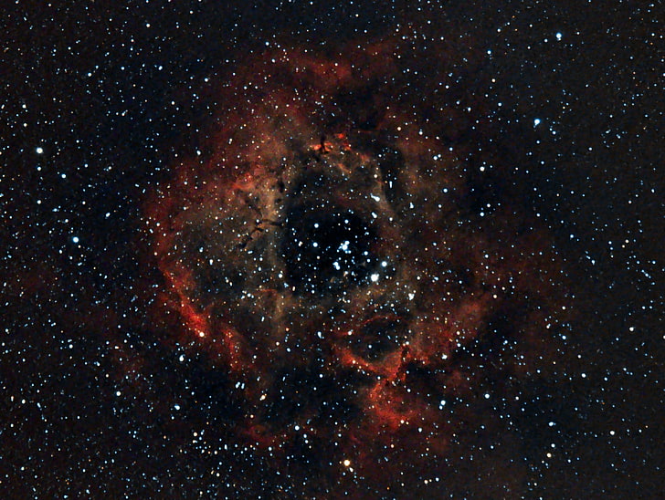 espacio, estrellas, nebulosa, salida, unicornio, NGC 2237, en la constelación, roseta, Fondo de pantalla HD