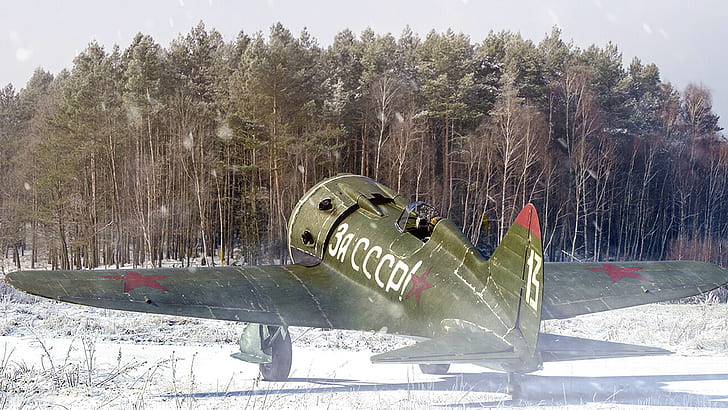Ass, -16, die Rote Armee Luftwaffe, Kämpfer des sechzehnten, sowjetischen einmotorigen Jagdflugzeugs, für die Sowjetunion!, HD-Hintergrundbild