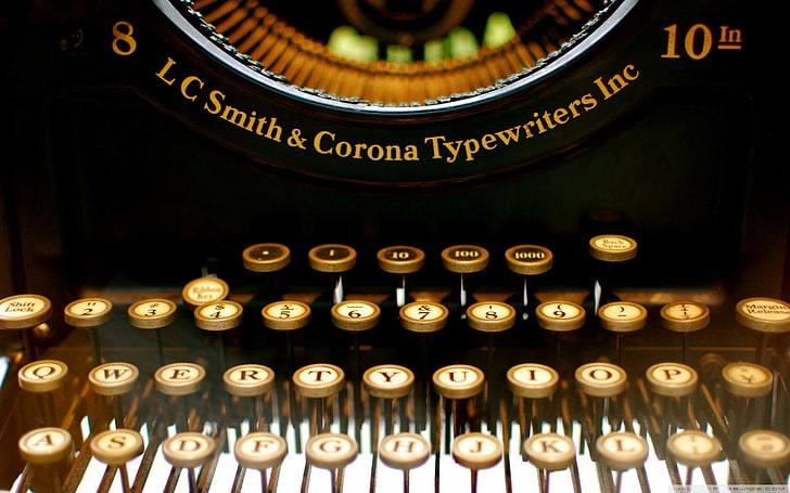 skrivmaskiner, vintage, siffror, teknik, gamla, HD tapet