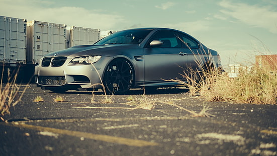 grå BMW coupe, BMW, bil, BMW E92 M3, HD tapet HD wallpaper