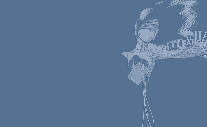 Papel de parede animado de Battle Angel Alita (Gunnm), mulher de cabelos pretos, Artístico, Anime, Anjo, Batalha, Alita, (Gunnm), HD papel de parede
