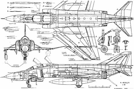 pesawat terbang, cetak biru, bomber, pesawat tempur, jet, militer, hantu, pesawat, skema, Wallpaper HD HD wallpaper