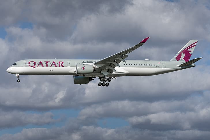 Airbus, Qatar Airways, A350-1000, Sfondo HD