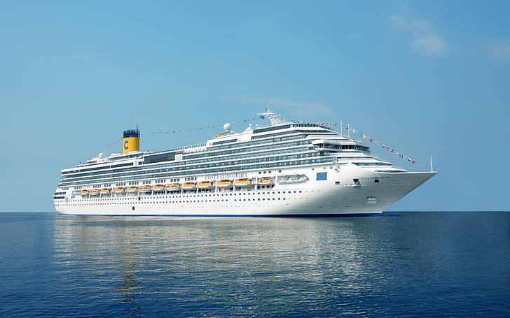 Cruise Ship HD, white luxury ship, vehicles, ship, cruise, HD wallpaper
