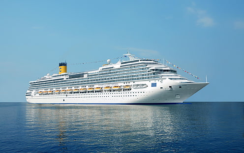 Cruise Ship HD, white luxury ship, vehicles, ship, cruise, HD wallpaper HD wallpaper