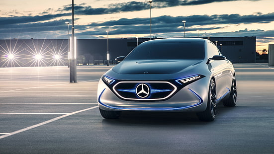4к, электромобиль, Mercedes-Benz Concept EQ, HD обои HD wallpaper