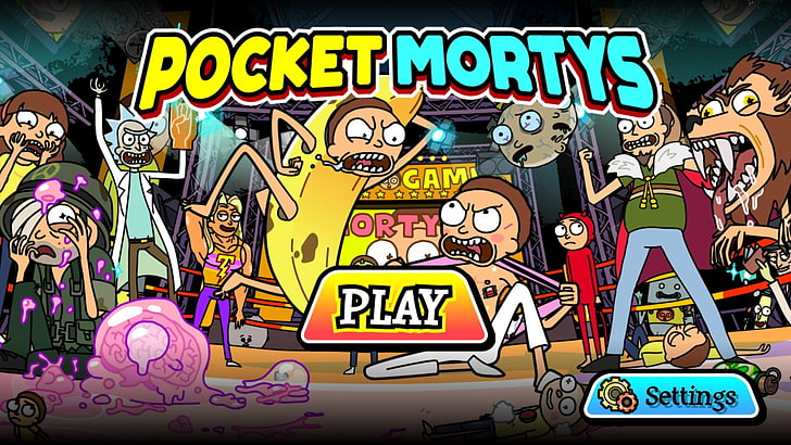 Video Game, Rick and Morty: Pocket Mortys, Jerry Smith, Morty Smith, Rick Sanchez, Rick and Morty, HD wallpaper