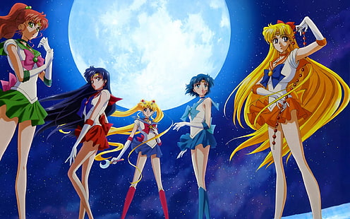 Wallpaper Animasi Sailor Moon Anime HD Desktop, ilustrasi anime Sailor Moon, Wallpaper HD HD wallpaper