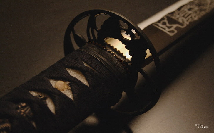 schwarzes Schwert, Espada, Samurai, Katana, Schwert, Waffe, HD-Hintergrundbild