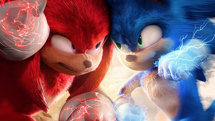 Sonic, Sonic 2 The Movie, Sonic the Hedgehog, Paramount, Sega, Knuckles, HD wallpaper