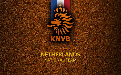 Fotboll, Nederländska fotbollslandslaget, emblem, logotyp, Nederländerna, HD tapet HD wallpaper