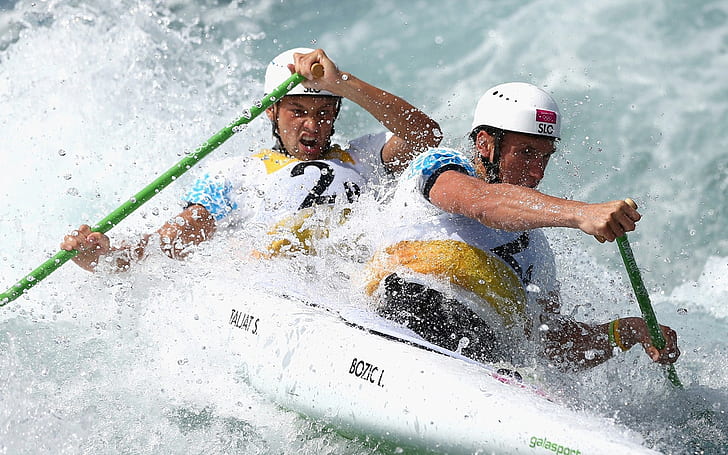 Luka Bozic y Saso Taljat, Londres, atleta, canoa, olimpiadas, Fondo de pantalla HD