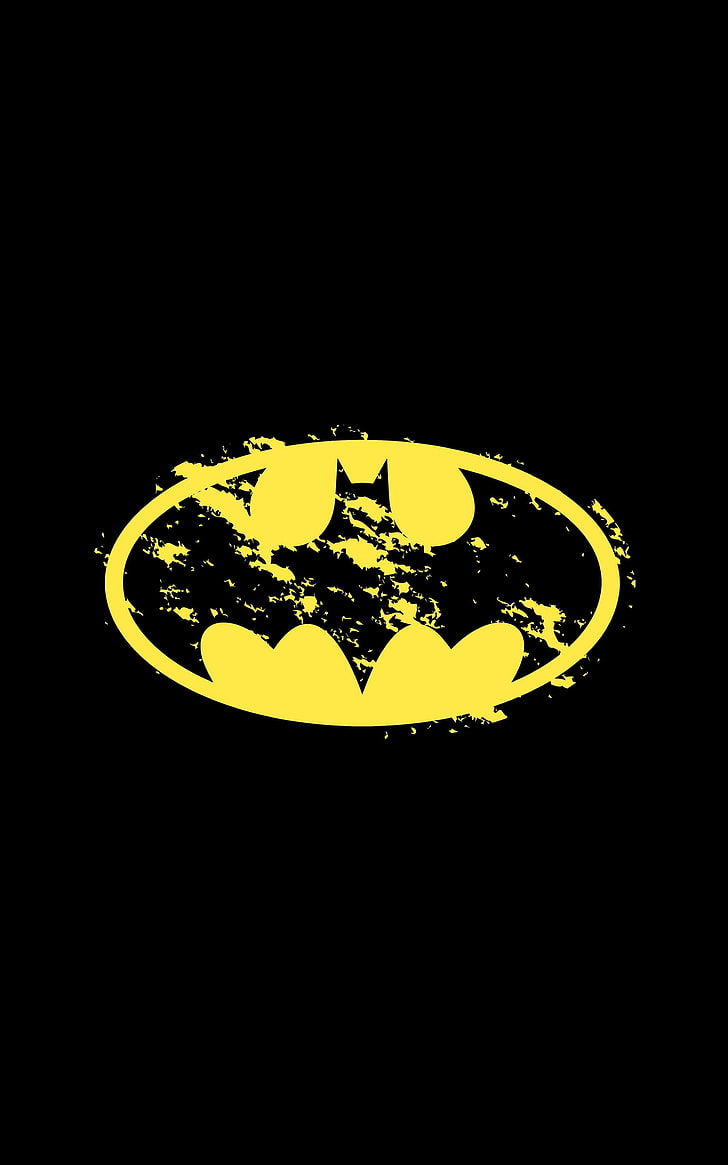 Бэтмен логотип, Бэтмен, логотип Бэтмен, простой фон, портретная индикация, HD обои, телефон обои