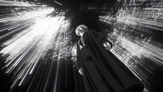 Бензопила, Макима (Человек с бензопилой), аниме, 4K, монохромный, HD обои HD wallpaper