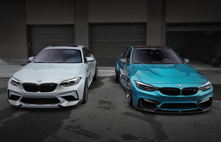 BMW, blu, argento, F80, F87, Sfondo HD