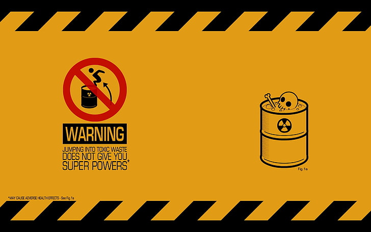 boîte de panneau d'avertissement, panneaux d'avertissement, radioactif, humour noir, humour, Fond d'écran HD