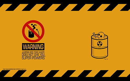 warning sign box, warning signs, radioactive, dark humor, humor, HD wallpaper HD wallpaper