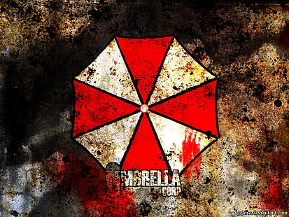 Логотип Umbrella Corp., Обитель зла, Корпорация Амбрелла, HD обои HD wallpaper