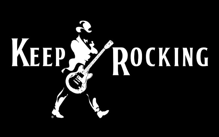 Keep Rocking illustration, quote, HD wallpaper