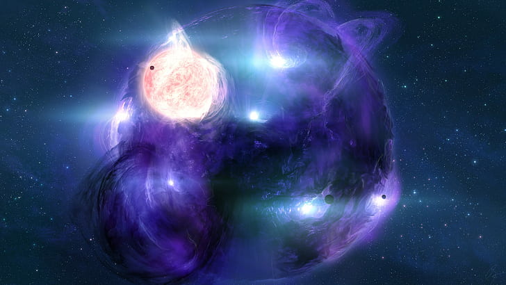 Star Purple HD, purple and white round illustration, space, purple, star, HD wallpaper